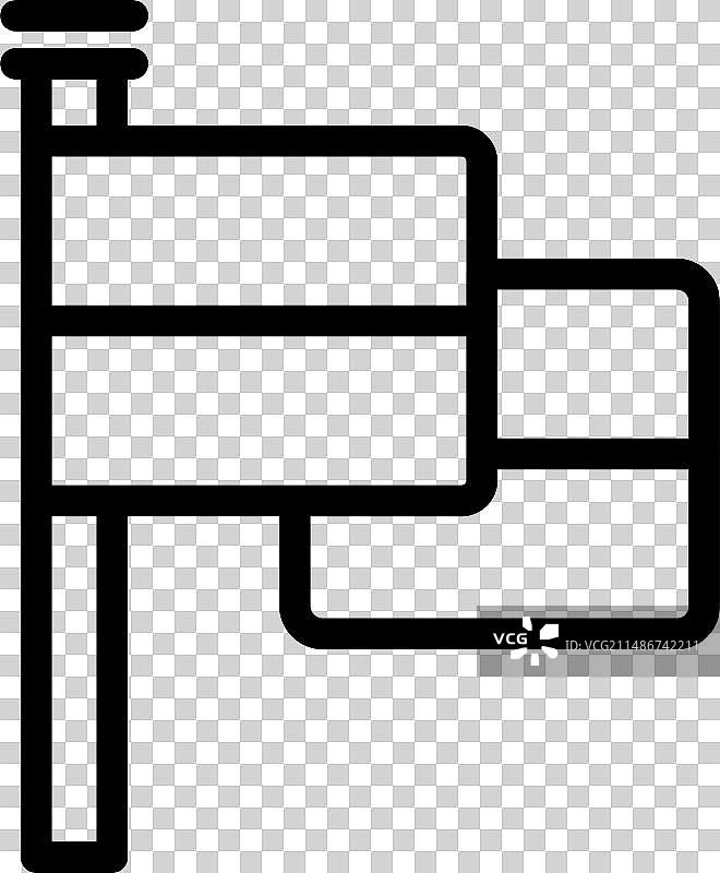 波兰国旗图标轮廓波兰文化图片素材