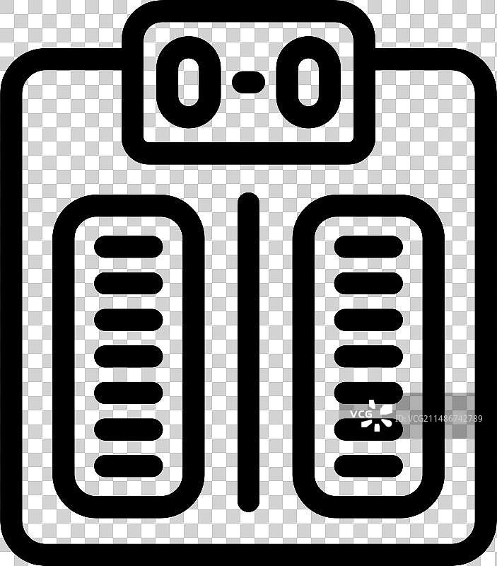 数字体重秤图标轮廓图片素材