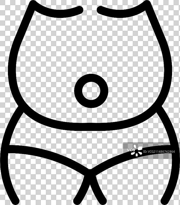 肥胖体形轮廓图标图片素材