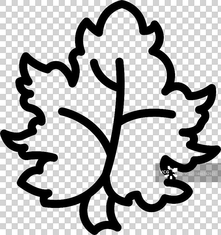 葡萄叶多尔玛食材图标轮廓图片素材