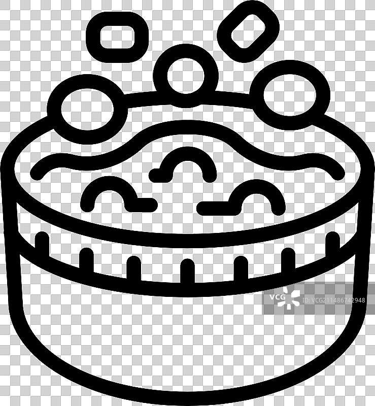 乌克兰蔬菜罗宋汤轮廓图标图片素材