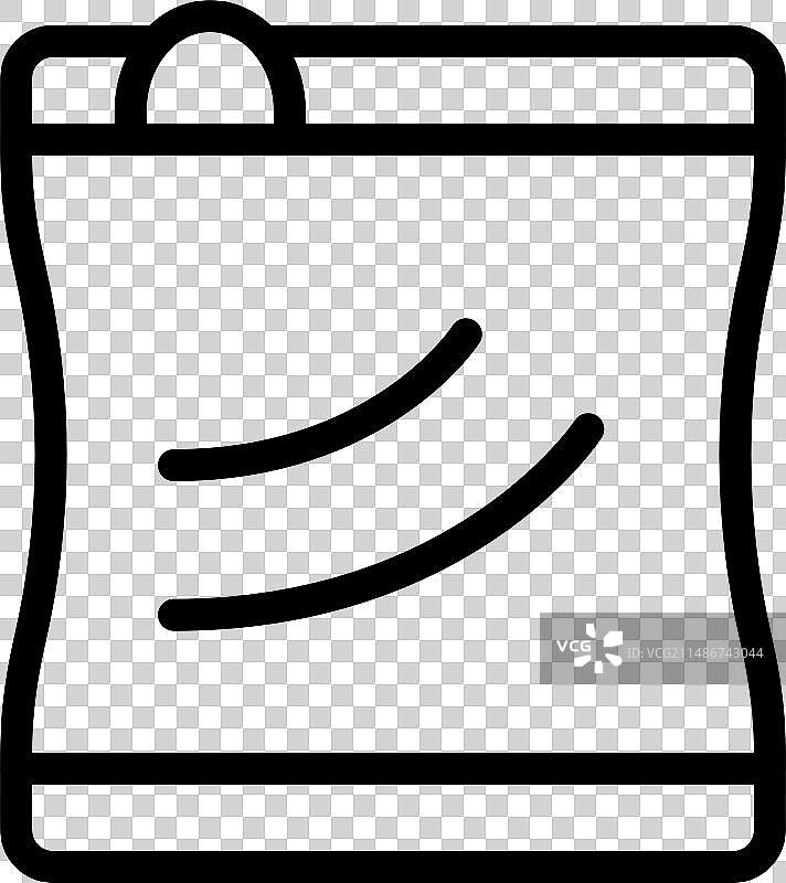 密封储物袋塑料轮廓图标图片素材