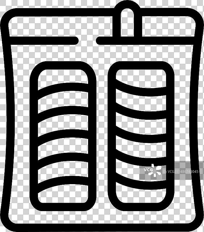 防水密封袋轮廓图标图片素材