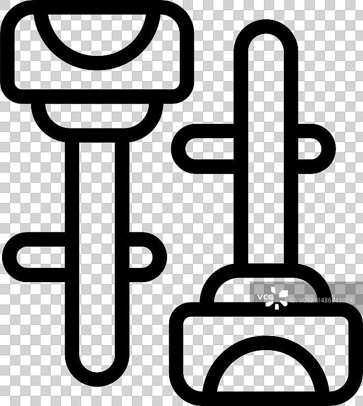 时尚袖扣图标衬衫轮廓图片素材