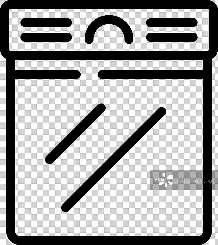 真空袋图标轮廓图片素材