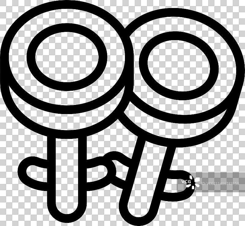 服装配饰线稿扣件图标图片素材