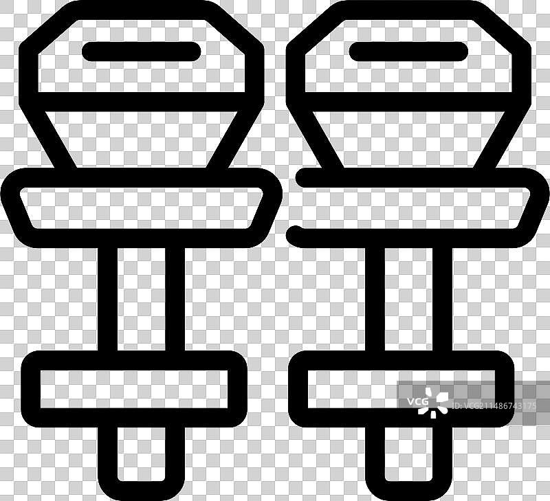 袖扣配饰图标轮廓西装图片素材