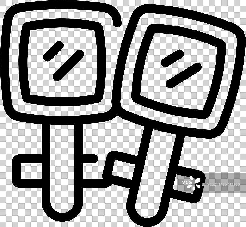 服装袖扣轮廓奢侈品图标图片素材