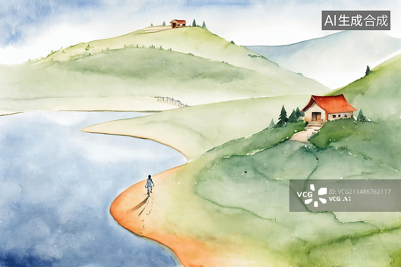 【AI数字艺术】恬淡唯美手绘壁纸图片素材