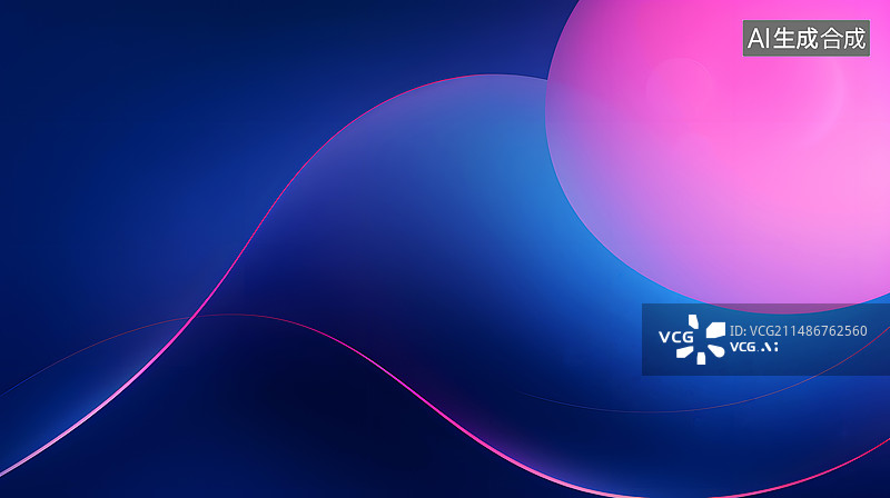 【AI数字艺术】AIGC：波浪科技未来抽象 概念背景，市场营销年会计划书 PPT模板网页背景插图插画图片素材