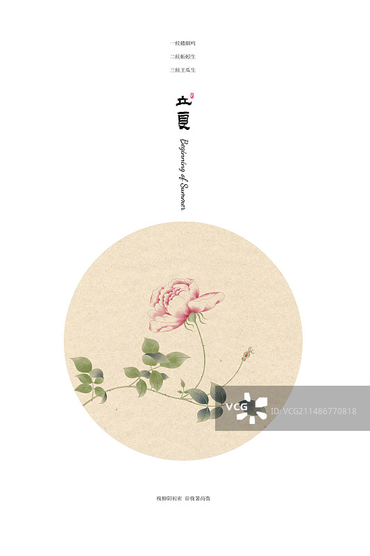 二十四节气插画海报立夏图片素材