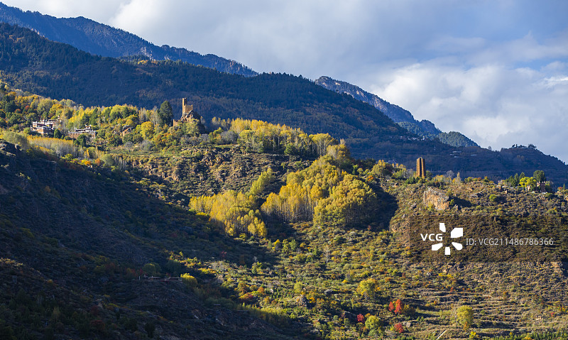 川西甘孜州巴县甲居藏寨图片素材