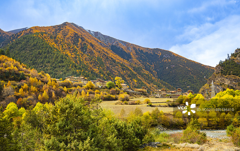 川西秋天风光图片素材