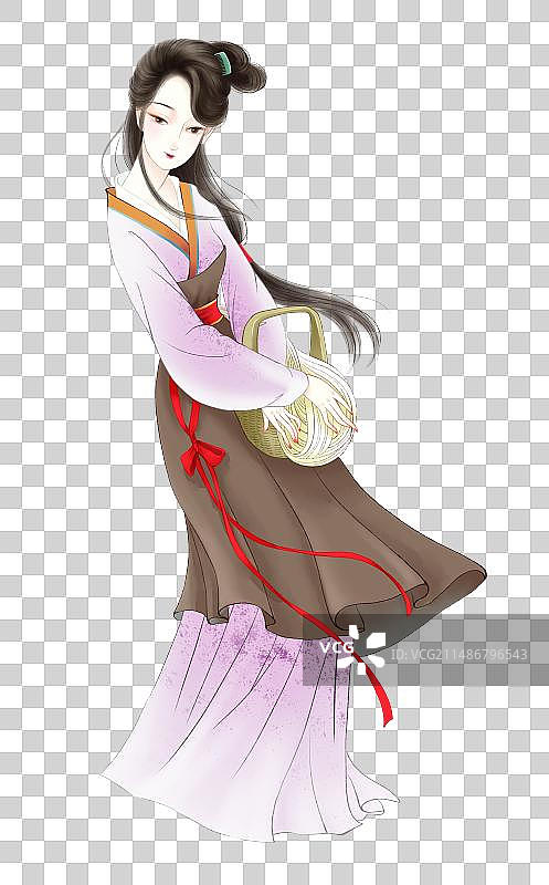 西施人物元素图片素材