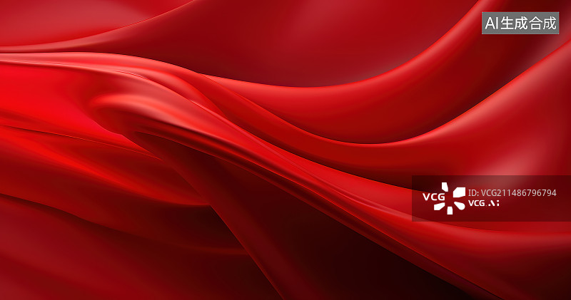 【AI数字艺术】红色丝绸背景图图片素材