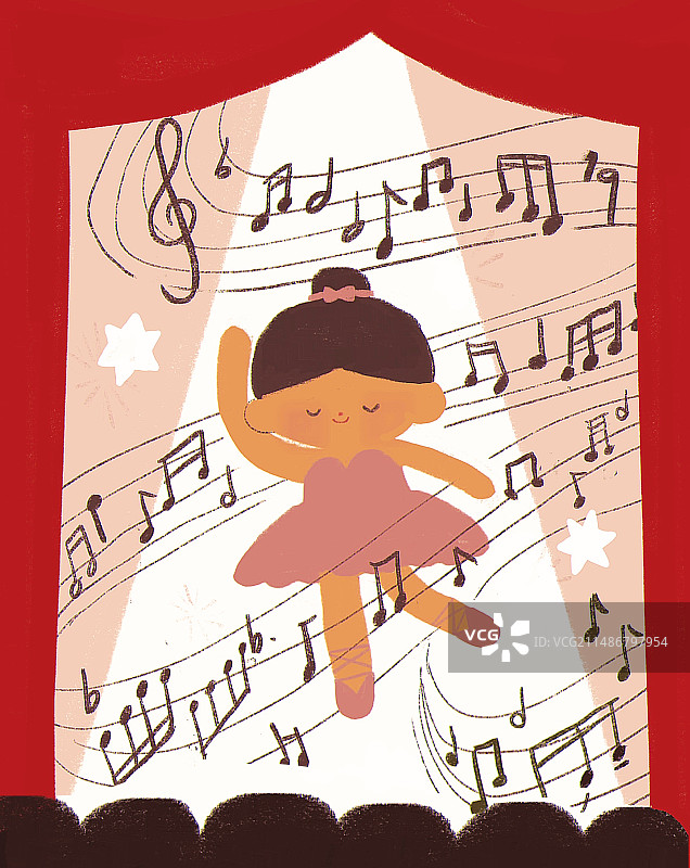 跳芭蕾的小女孩图片素材