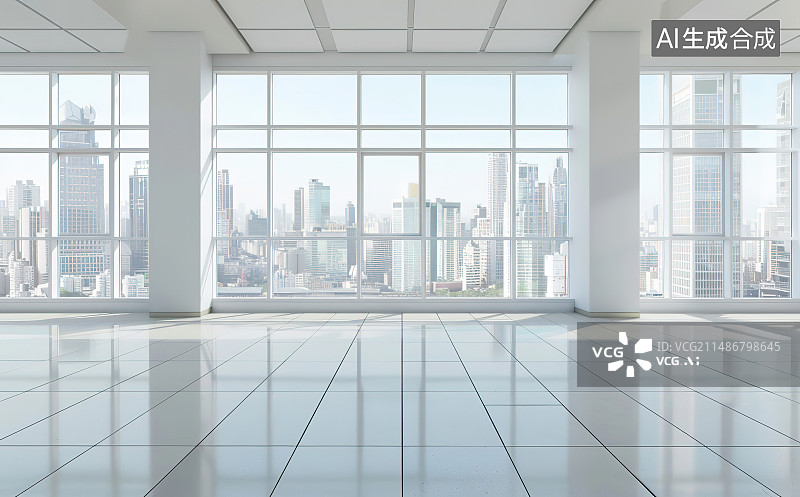 【AI数字艺术】现代城市建筑室内空间图片素材