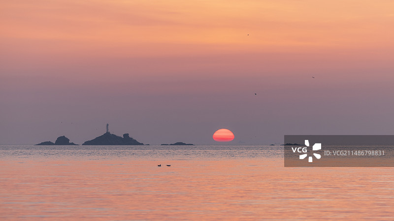 威海半月湾·日出图片素材