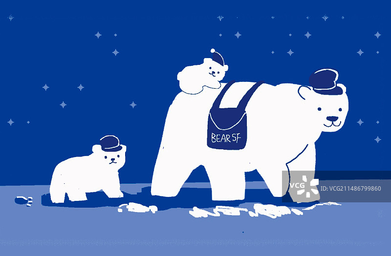 北极熊邮差图片素材