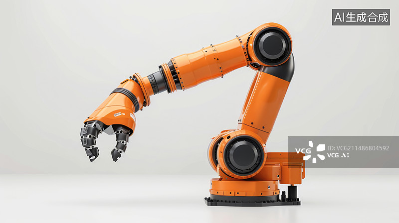 【AI数字艺术】机械臂与智能制造概念3D渲染图片素材