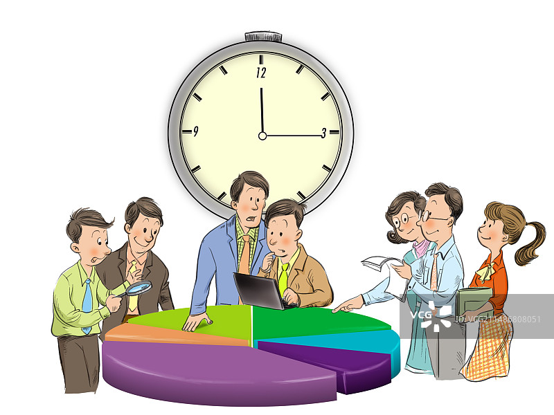 最终期限快要到来，公司团队齐心协力，完成任务图片素材