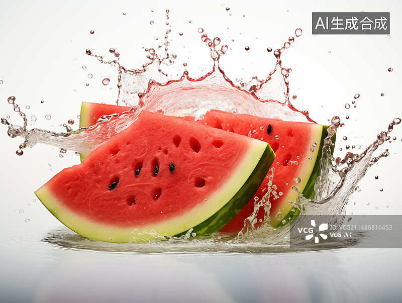 【AI数字艺术】水中的大西瓜图片素材