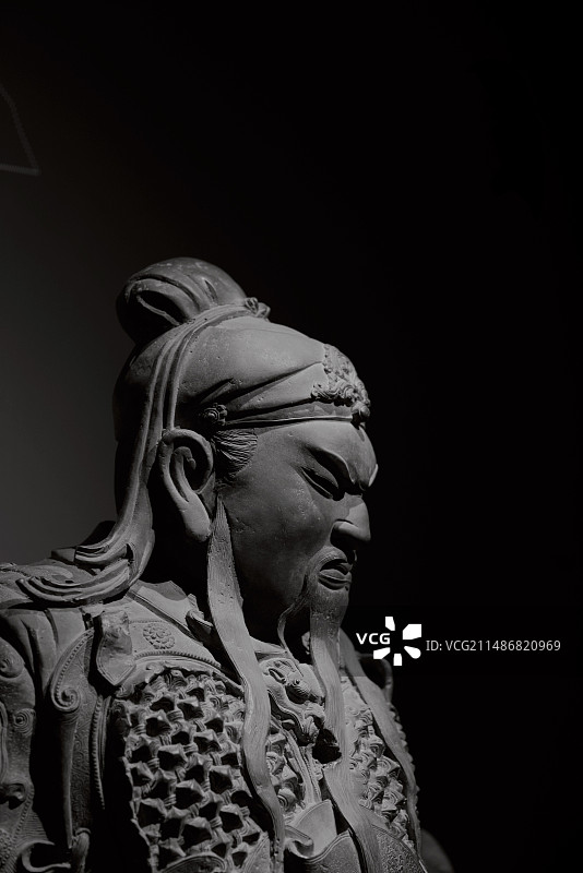 关羽铜坐像 明 新乡市博物馆藏 摄于吴文化博物馆图片素材