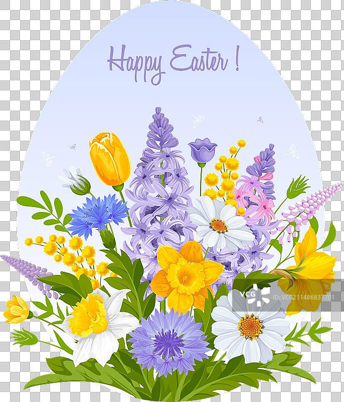 复活节贺卡设计模板图片素材