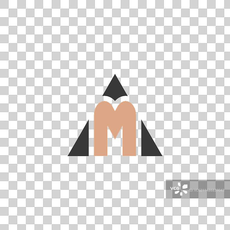 字母缩写logo AM MA M和A图片素材