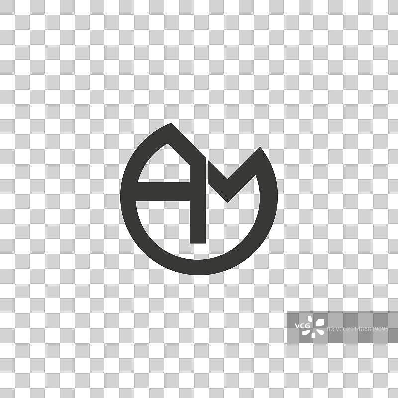 字母缩写logo AM MA M和A图片素材