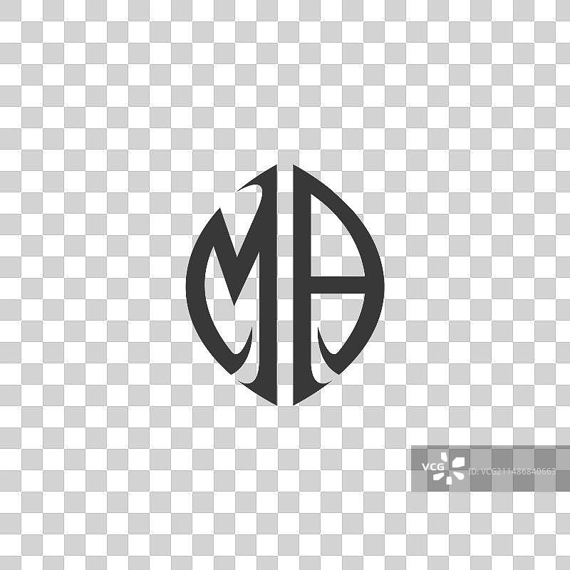 字母缩写logo AM MA M和A图片素材