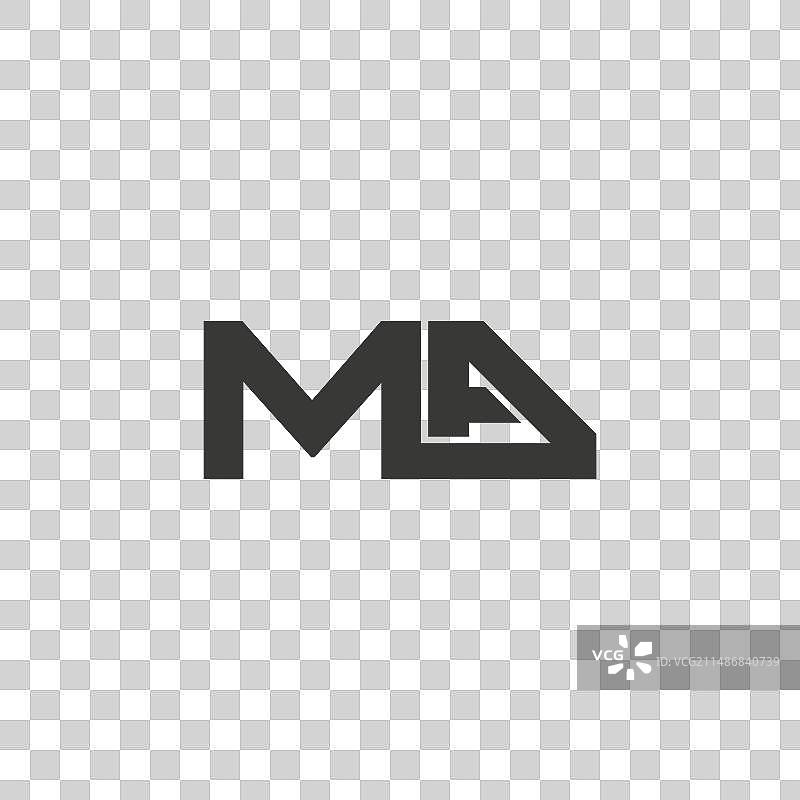 字母缩写logo AM MA M和A图片素材