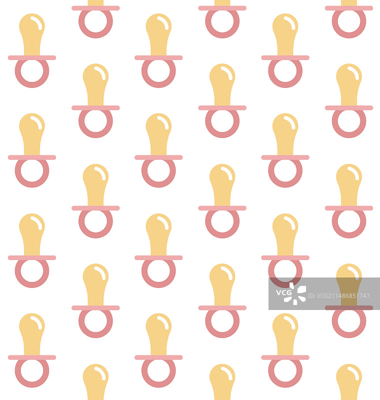 扁平婴儿奶嘴无缝图案图片素材