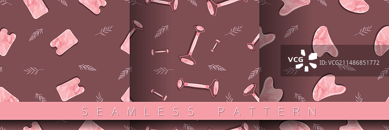 刮痧按摩无缝图案图片素材