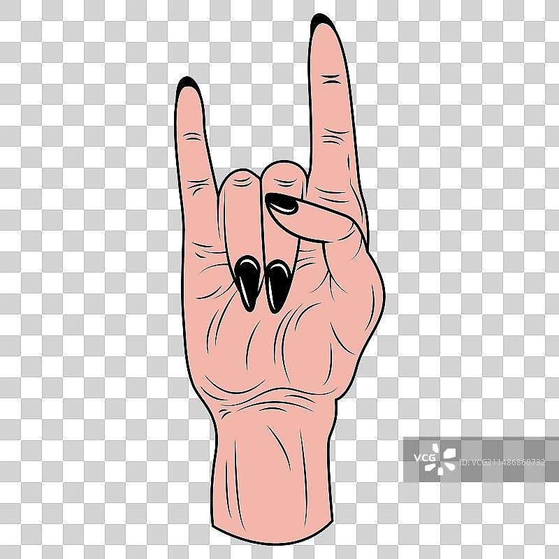 金属或摇滚手势符号图片素材