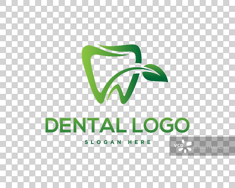 生态牙科叶子标志图标设计图片素材