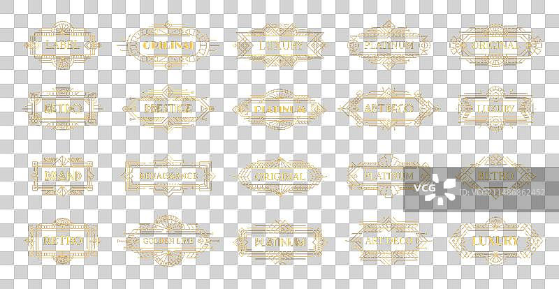 金色装饰艺术边框复古标签图片素材