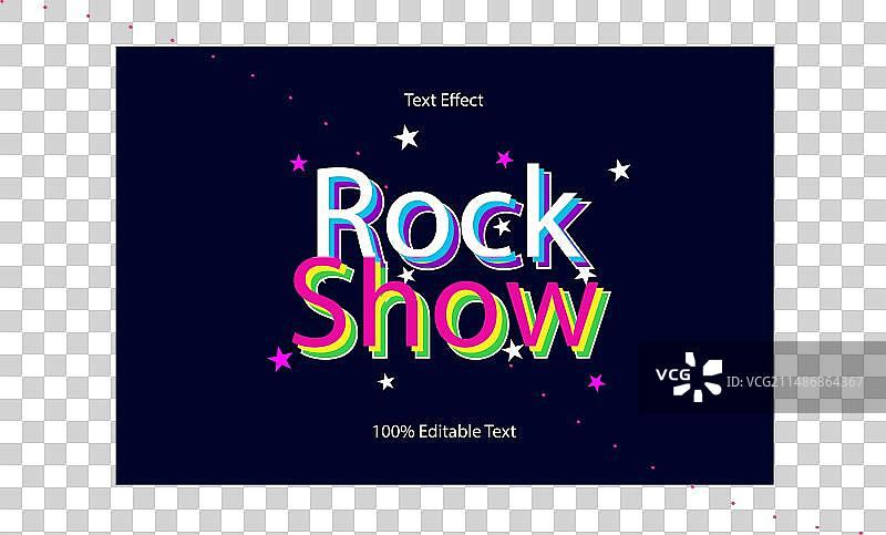 摇滚秀可编辑文字效果图片素材