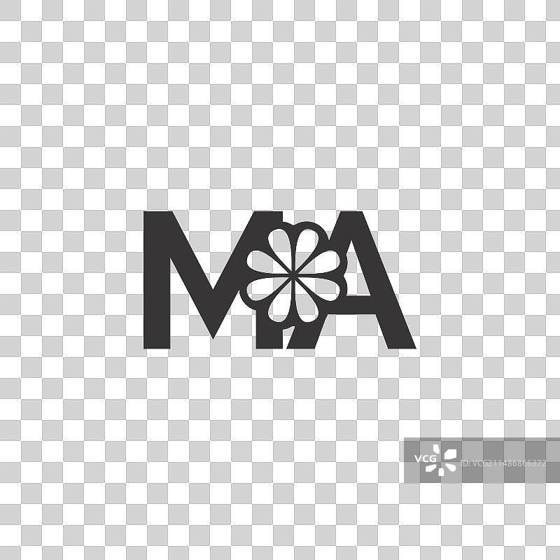 字母缩写logo AM MA M和A图片素材