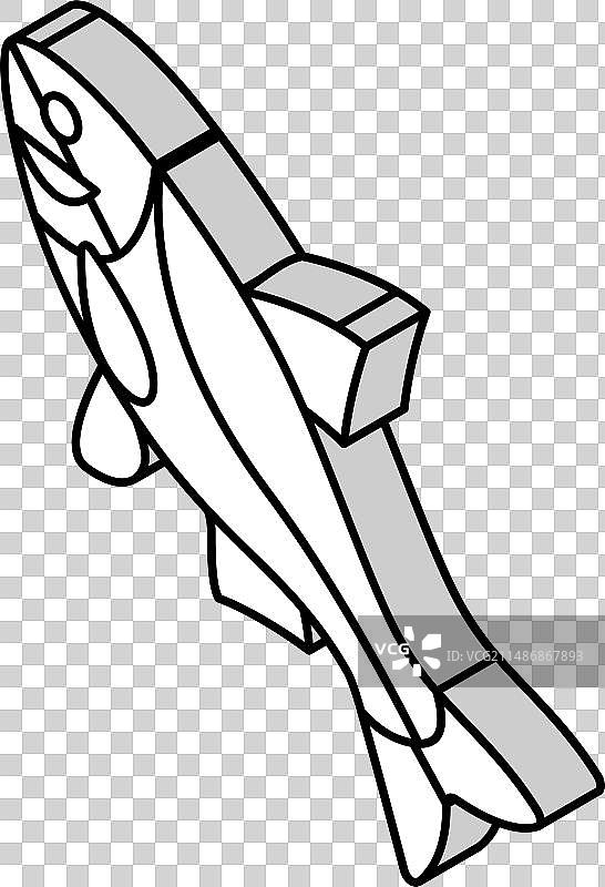 2.5D大头鲤鱼图标图片素材