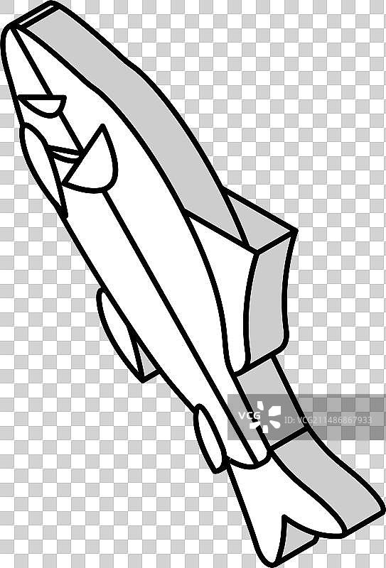 鲮鱼2.5D图标图片素材