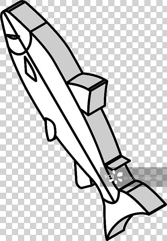 2.5D大西洋鲑鱼图标图片素材