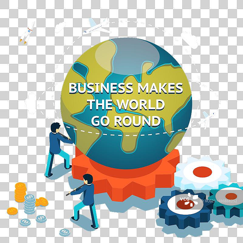 商业驱动世界运转图片素材