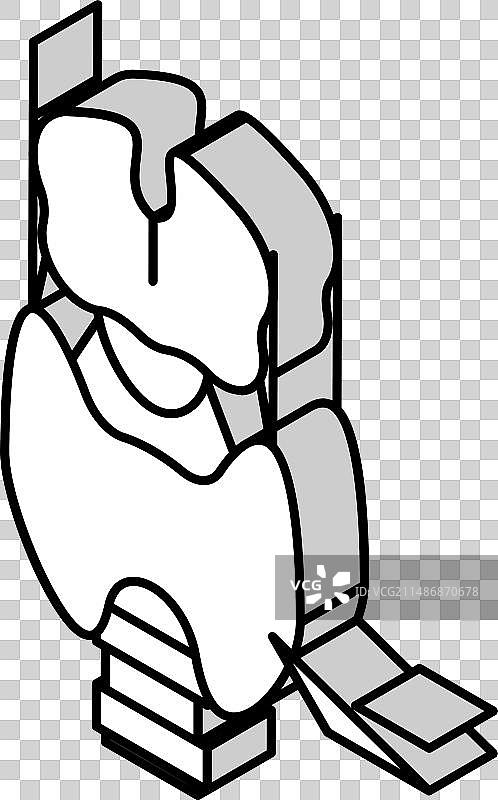 甲状腺内分泌2.5D图标图片素材