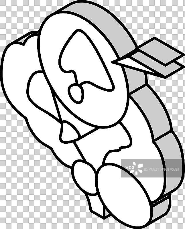 下丘脑内分泌2.5D图标图片素材