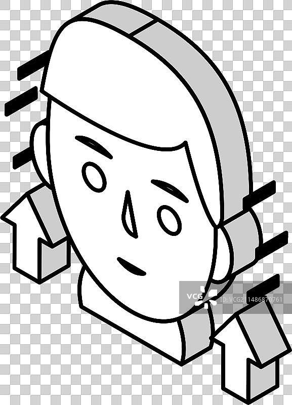 甲状腺功能减退内分泌等距图标图片素材