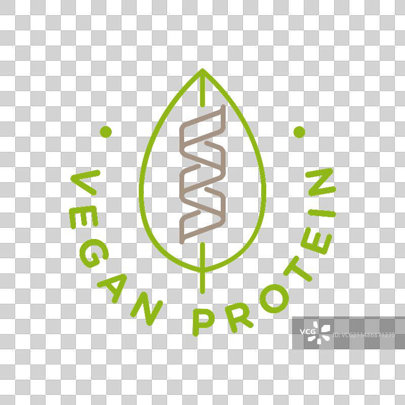 纯素蛋白食品标志图标徽章符号图片素材