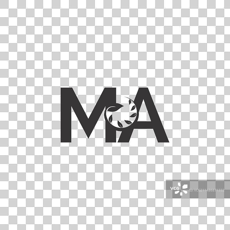 字母缩写logo AM MA M和A图片素材