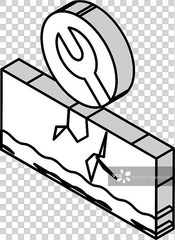 泳池维修服务2.5D图标图片素材