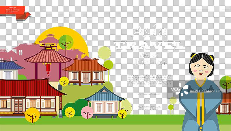 亚洲旅行背景图片素材